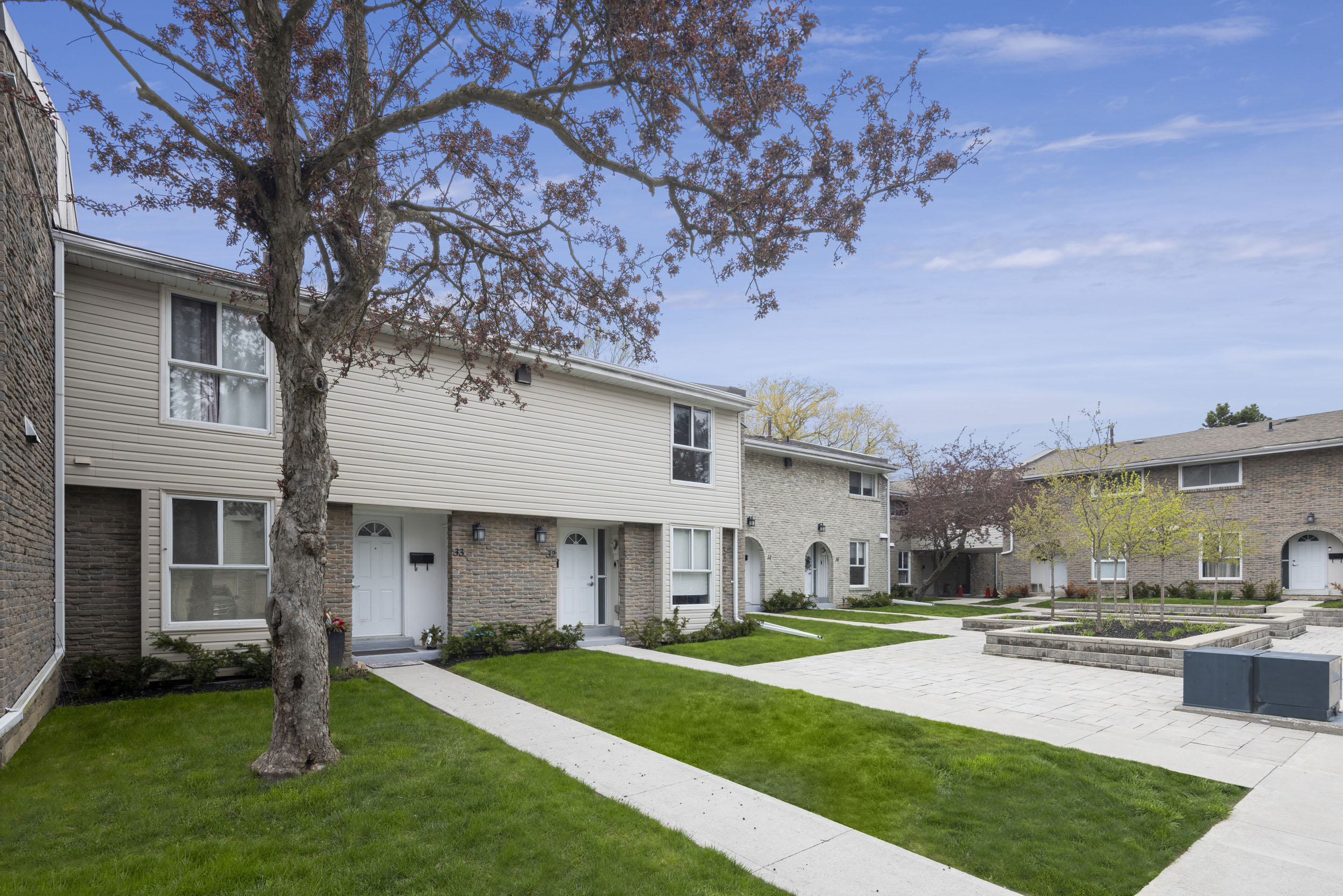Exterior view of Creekside Townhomes
